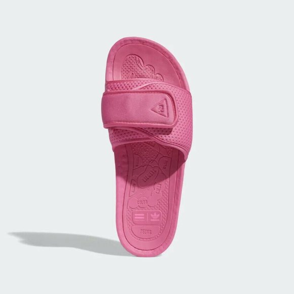 Adidas Men's Pink PHARRELL WILLIAMS CHANCLETAS HU Boost SLIDES FV7289 - Picture 3 of 5